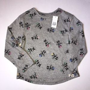 NWT Organic Cotton Gap Disney Minnie Mouse Long Sleeve Shirt Sz 18-24 Months